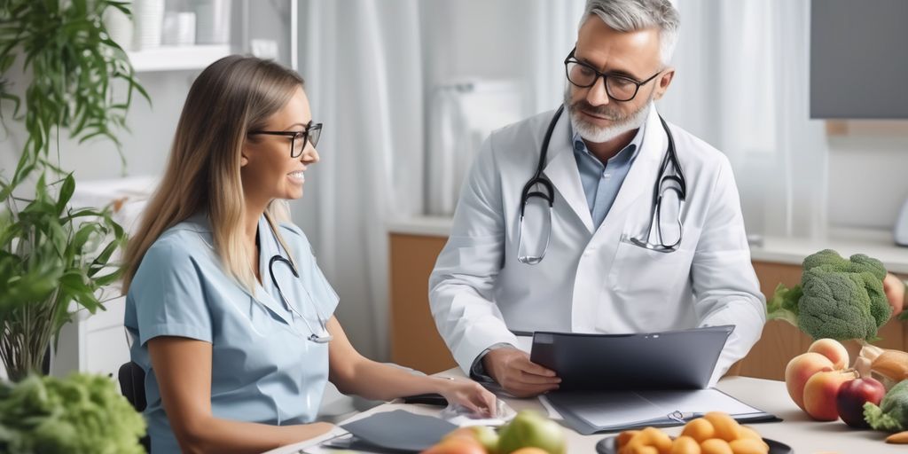 nutritionist consultation with patient in clinic
